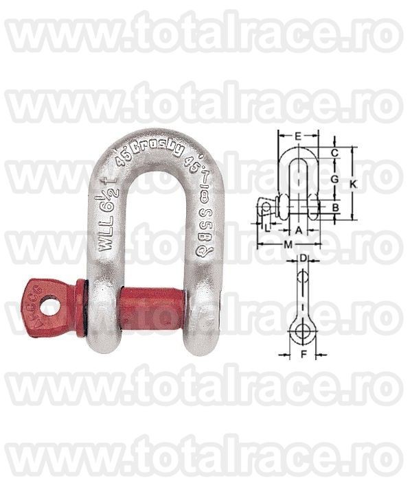 G210 Cheie tachelaj Lira bolt filetat Crosby®