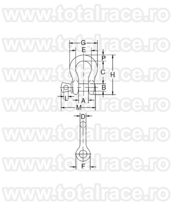 Cheie tachelaj G209 Omega bolt filetat Crosby®