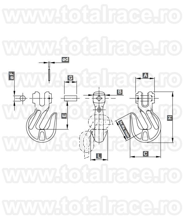 Carlig Clevis scurtare lant serie 184