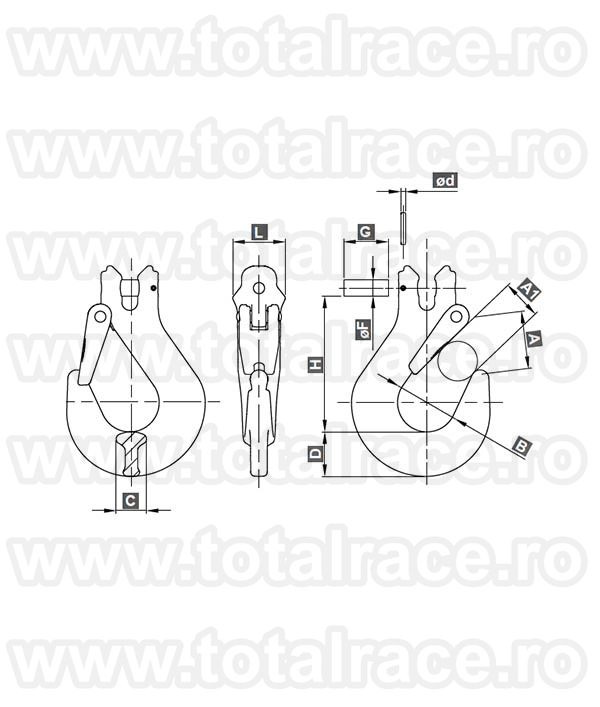 Carlige cu siguranta Clevis serie 179
