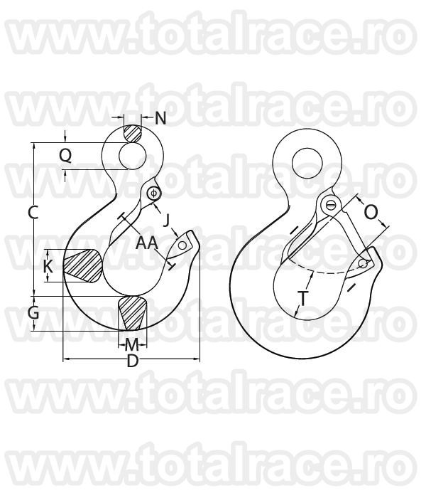 Carlig ochi siguranta L1327 Crosby® Grad100