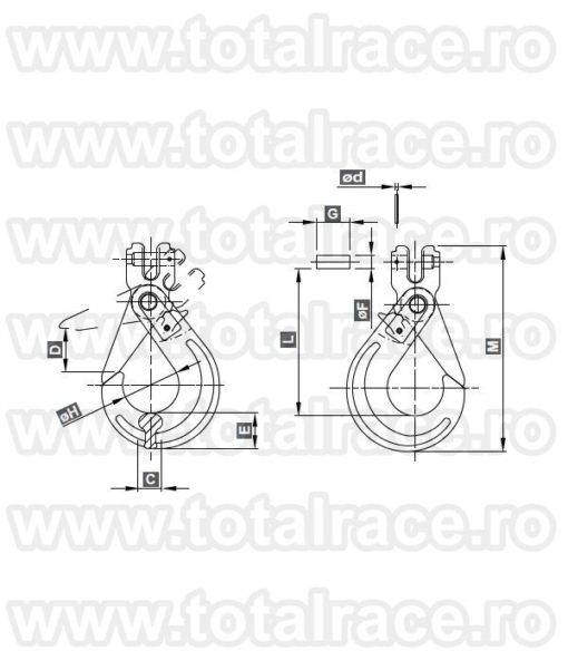 carligeclevisautoblocare203trg03 Carlig autoblocare Clevis serie 203 Grad 100