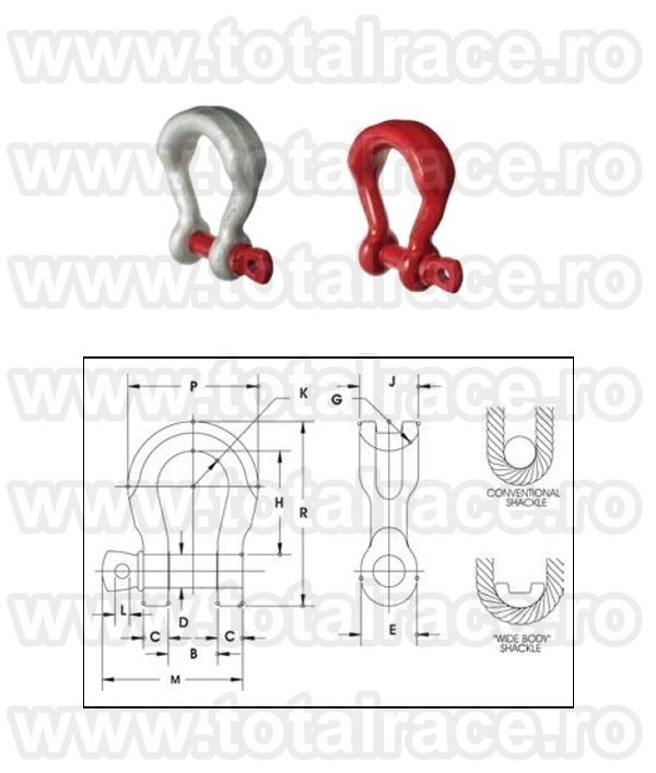 G2169 Cheie tachelaj G2169 Omega bolt filetat Crosby®