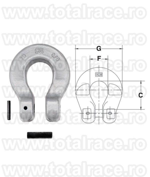 Cupla lant omega Crosby S-1325A Chain Coupler
