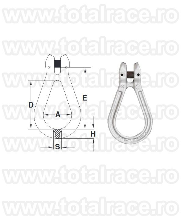 Cupla lant ovala A-1370 Reeving Link Crosby