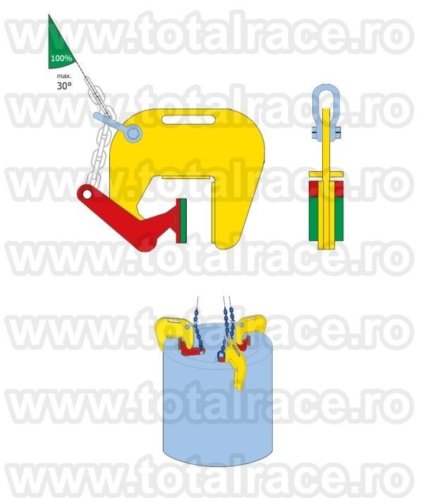 Clesti ridicare tuburi beton / camine beton - 60 - 120 mm