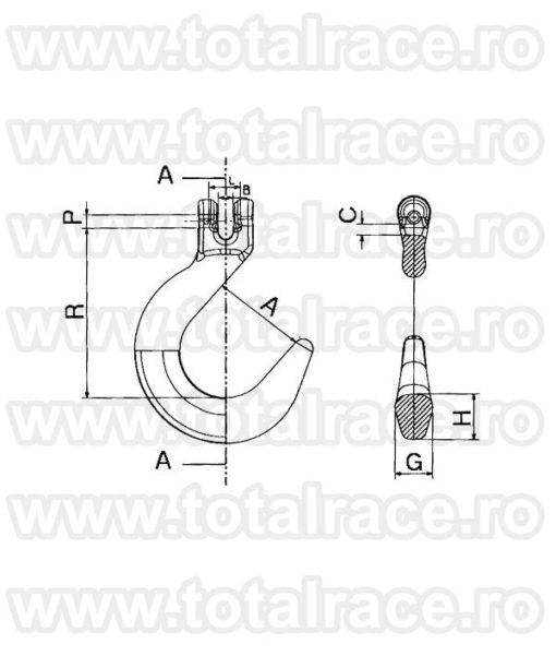 carligeturnatoriegrad100trgcarligclevisturnatorie Carlig turnatorie Clevis CYFX Grad 100