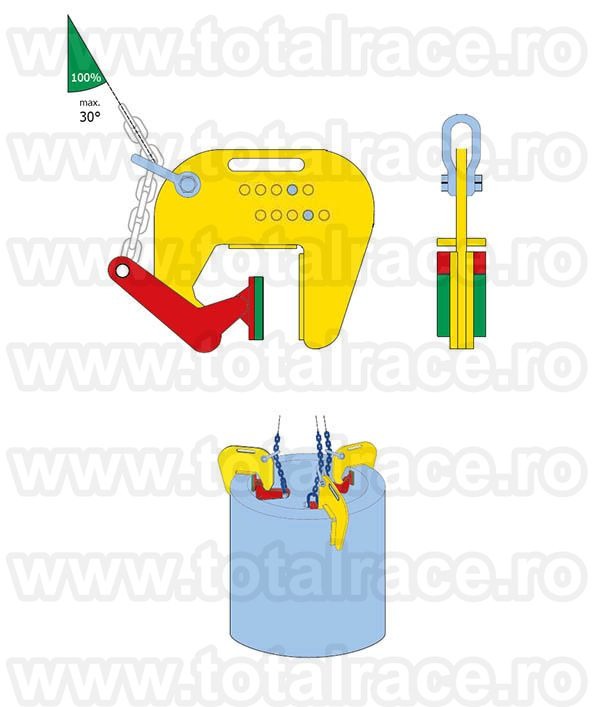 Clesti ridicare tuburi beton / camine beton - 50 - 220 mm