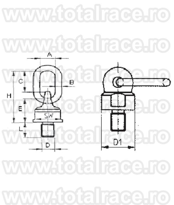 Inel surub rotativ APWB grad 80