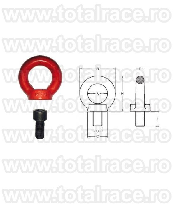 Art.801 - Inel Tata cu surub detasabil grad 80