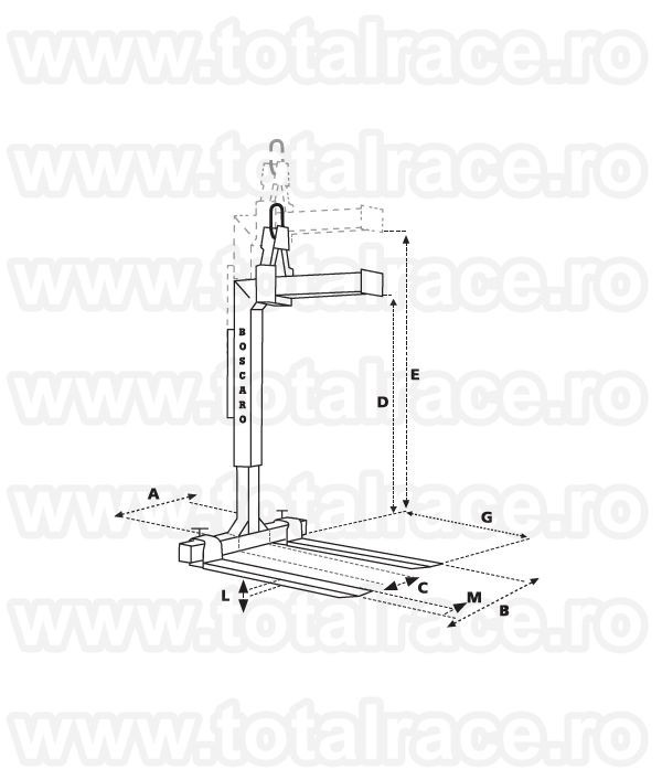 Furca macara MBR-M reglare manuala cu cleste