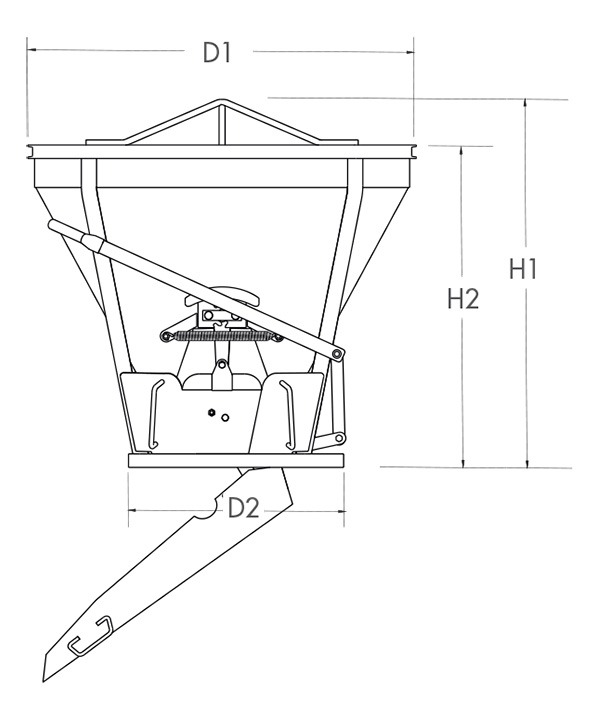 Bena beton cu jgheab Butti 500 litri - imagine 3