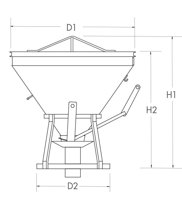 Bena beton cu furtun Butti 1000 litri - imagine 2