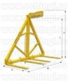 Furca macara MBR-4D 2T ridicare 2 paleti simultan 1000 mm