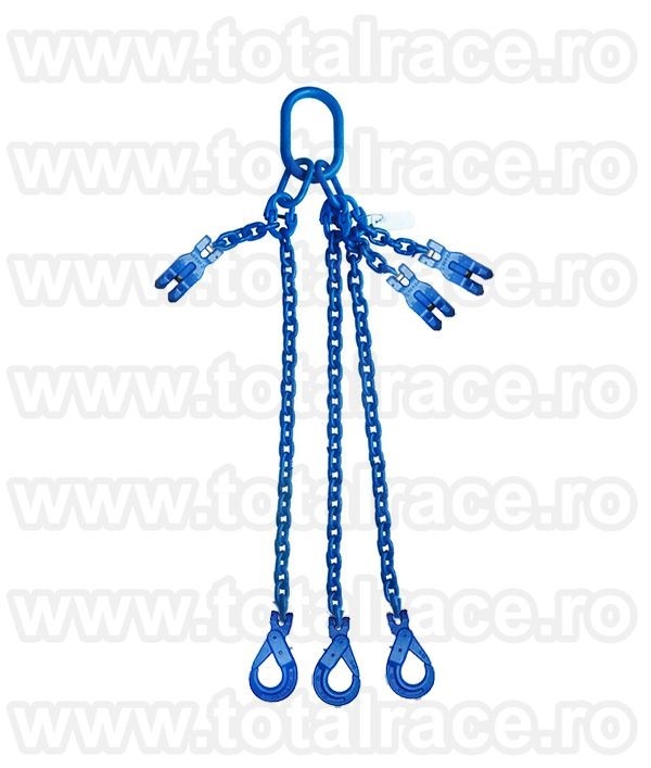 Dispozitiv lant de ridicare cu 3 brate si scurtatoare