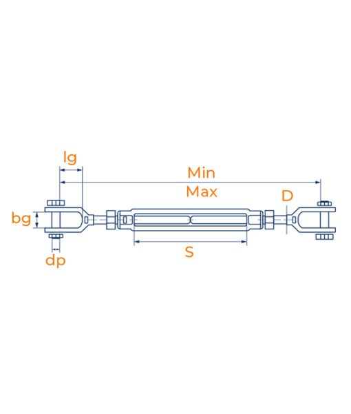 Intinzator cablu Furca-Furca Lewis 7/8′′ x 12′′ - imagine 2