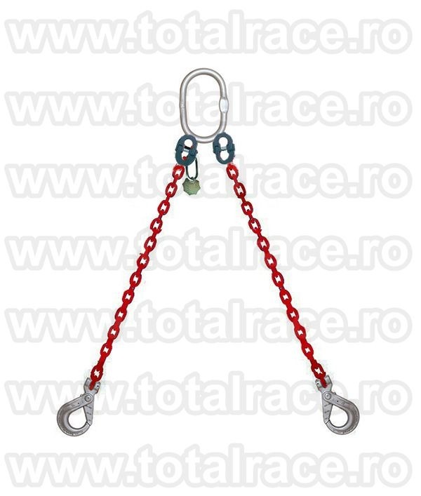 Lanturi ridicare cu 2 brate cu carlige clevis cu autoblocare