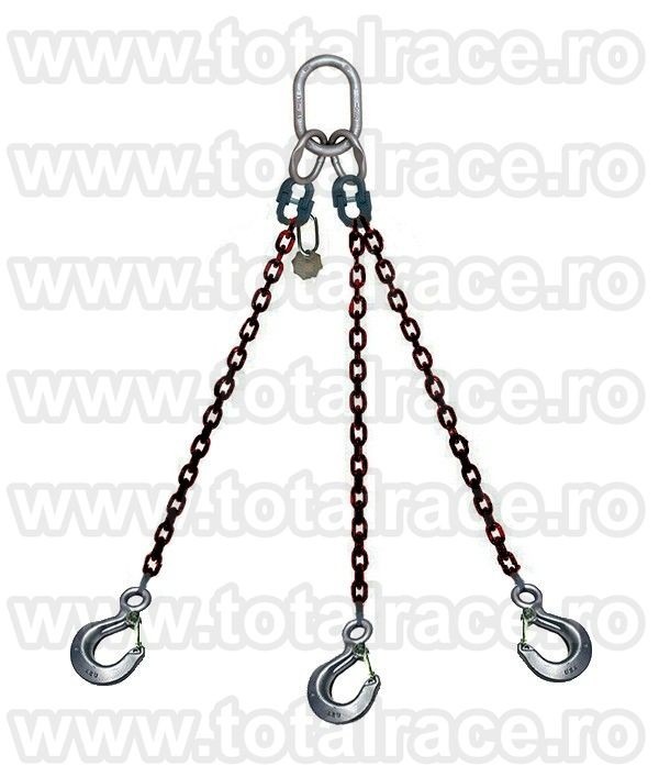 Lanturi ridicare cu 3 brate cu carlige ochi si siguranta