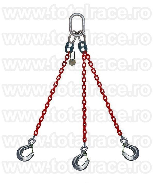 Lanturi ridicare 3 brate carlige cu ochi si siguranta Crosby