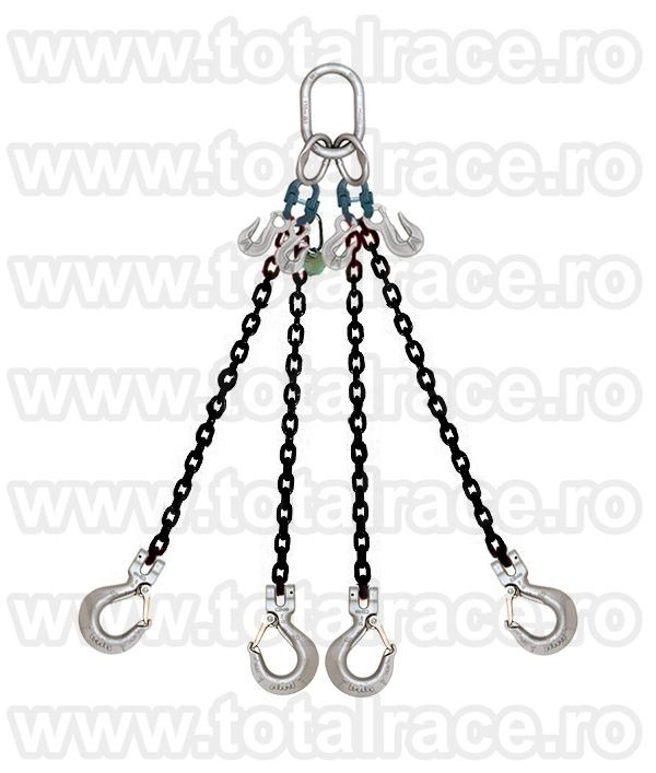 Lanturi ridicare 4 brate carlige clevis siguranta Crosby