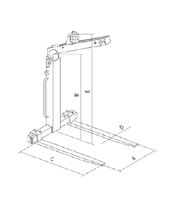 Furca macara Yale/Tigrip tip TKG lame 1000 mm - imagine 2