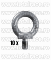 Pachet 10 ocheti surub DIN580 material C15E