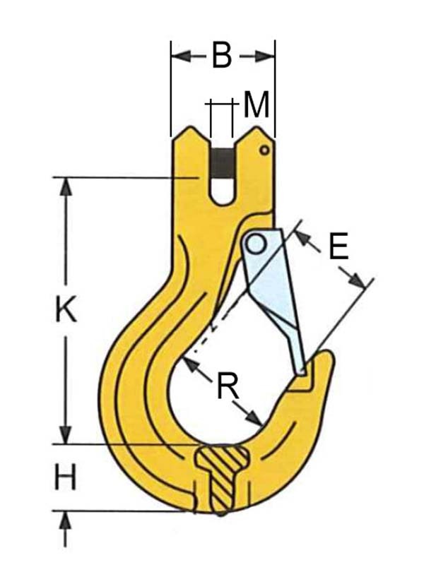 Carlige cu siguranta Clevis serie SALKH - imagine 2